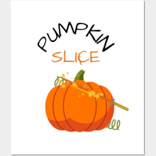 pumpkin slice for halloween Posters and Art